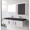 Castello Usa Thames 60-inch White Vanity Set with Black Top and Chrome Handles CB-MC-60W-CHR-20146-BL - alternate 3